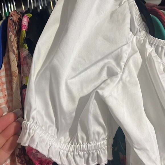 GUESS Women's Short Sleeve Meri Poplin Top Sz L NWT - Picture 6 of 8